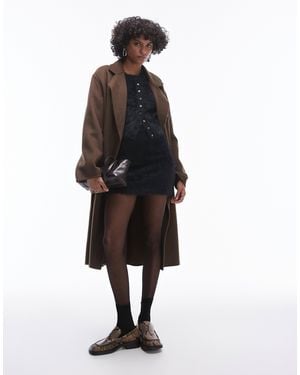 Mango Longline Wool Coat - White