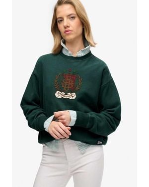 Superdry Crest Loose Crew - Green