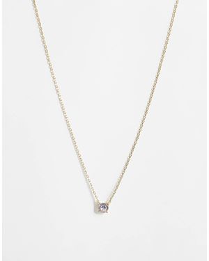 Accessorize Accessize - z - collier à pendentif scintillant en plaqué 14 carats - Blanc