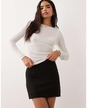 ASOS Minigonna Nera Con Spacco - Nero