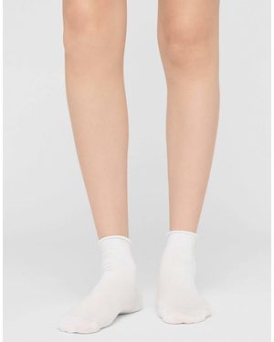 Calzedonia Cotton Bandless Short Socks - White