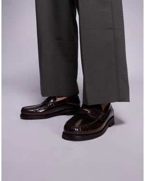 Walk London – dalston – penny-loafer aus glattleder - Schwarz
