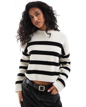 Pull&Bear Ribbed Knitted Jumper - Grey