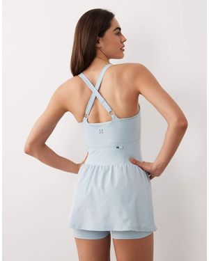 4505 Active Run Dress With Inner Bra And Under Short - White