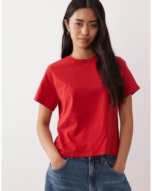 Abercrombie & Fitch Camiseta Roja De Corte Slim De - Rojo