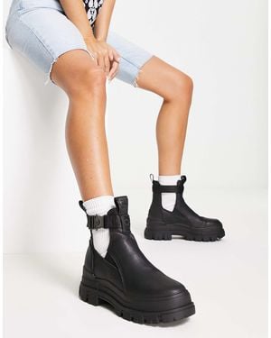 Buffalo Aspha Coa Cutout Vegan Chelsea Boots - White