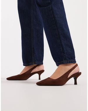 SEQWL Maybach Slingback Kitten Heels - Blue