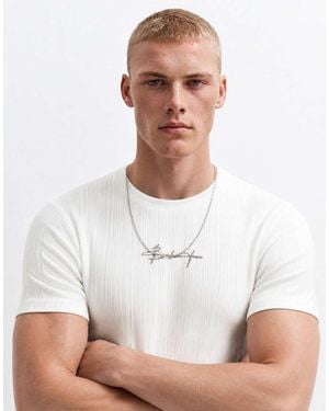 ASOS Heavyweight Muscle T-Shirt With Front Graphic - White