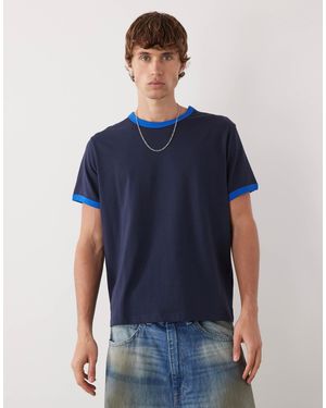Weekday – ringer-t-shirt - Blau