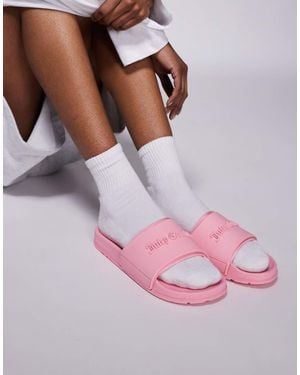 Juicy Couture Breanna Embossed Slider With Dtm Logo - Pink