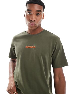 Superdry – locker geschnittenes t-shirt - Grün