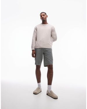 Levi's Workwear Capsule 568 Loose Railroad Stripe Denim Carpenter Shorts - White