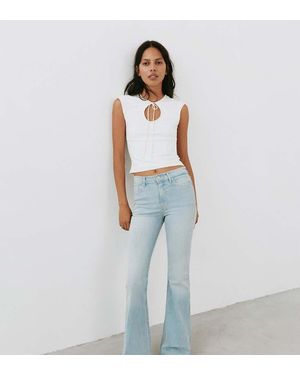 Pull&Bear Tall Skinny Flared Jeans - Blue