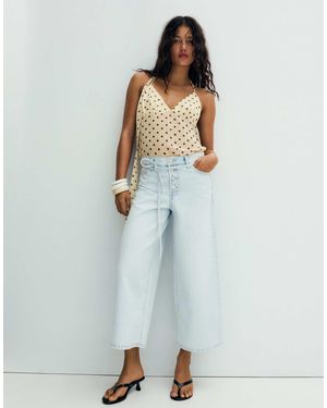 Bershka – weit geschnittene jeans - Blau