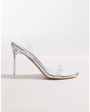 Public Desire Heeled Barely There Sandals - Natural