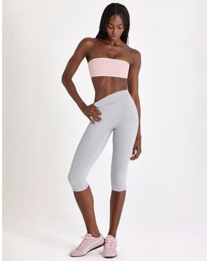 BO+TEE Soft Active High Rise Capri Leggings - White
