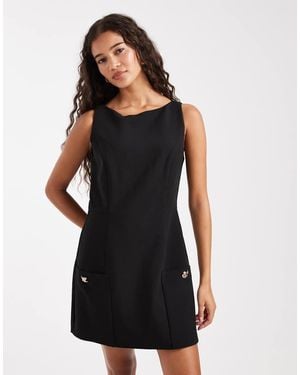 French Connection Tailored Playsuit With Button Detail - Black
