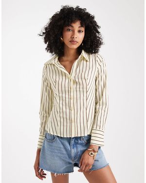 Miss Selfridge – figurbetontes popeline-hemd - Weiß