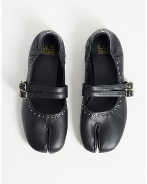 Bronx Semm-ie ballerines en cuir souple - Noir