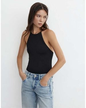 Pull&Bear Halter Strappy Bodysuit - Blue
