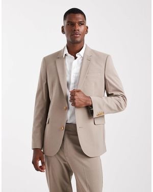 ASOS Slim Suit Jacket - Natural