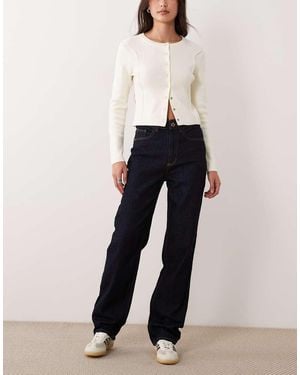 Vila Kelly High Waist Straight Leg Jeans - Blue