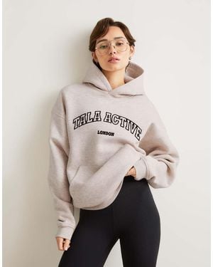Tala Active Applique Oversized Hoodie - Natural