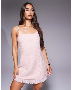 ASOS Mini Dress With Soft Ruffled Hem - Purple