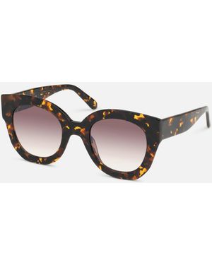 Jimmy Fairly – the swirl – große runde sonnenbrille - Braun