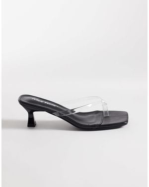 Public Desire Everlast Flip Flop Kitten Heel Sandals - White