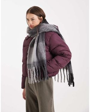 Vero Moda Zachte Geruite Bouclé Sjaal - Paars