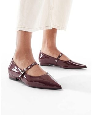 SEQWL Jordan Pointed Toe Balelt Flats - White