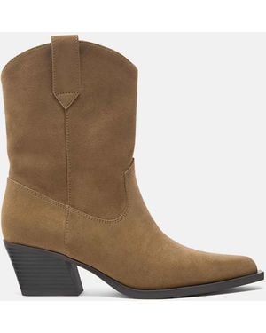 Pull&Bear – cowboy-stiefeletten - Braun