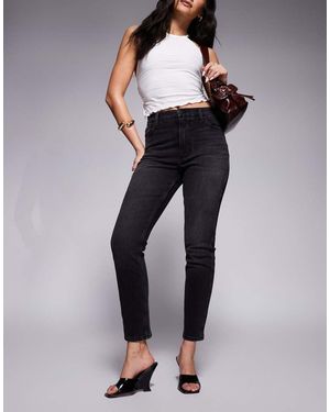 River Island High Rise Slim Jeans - Black