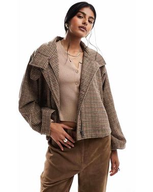 ASOS Cape Swing Crop Trench - Brown