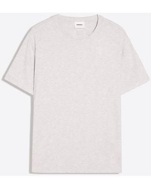 Bershka Slim Fit Ribbed T-shirt - White