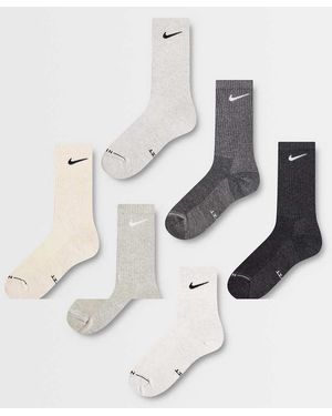 Nike Pack De 6 Pares De Calcetines Deportivos Multicolores Everyday - Blanco