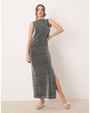 SELECTED Femme Maxi Slit Dress - Black