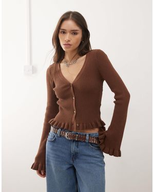 Monki – strickjacke - Blau