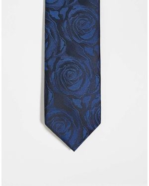 Twisted Tailor Cravatta A Fiori - Blu