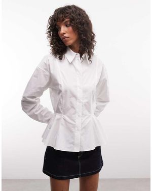 ASOS Overhemd Met Peplum - Wit