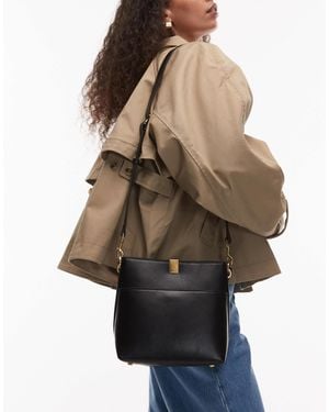 Mango – beuteltasche aus kunstleder - Schwarz