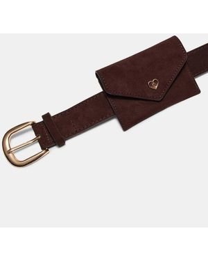 Stradivarius Belt With Purse Appliqué - Brown