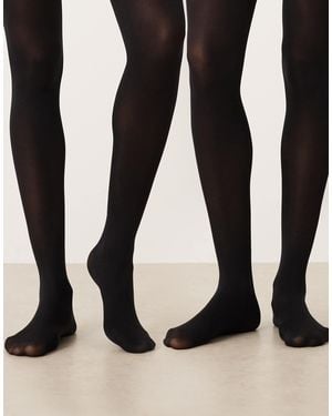 ASOS 2 Pack Of 120 Denier Tights - Black