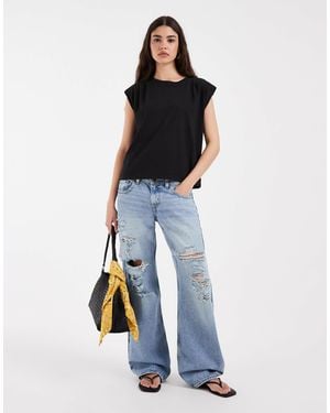 Levi's – plissiertes muskel-tanktop - Blau