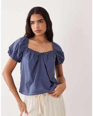 Cotton On Daydream Babydoll Top - Blue