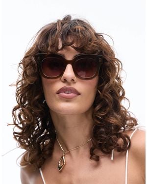 Jimmy Fairly – the maya – sonnenbrille mit großem, eckigem gestell - Braun