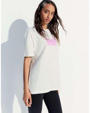 Bershka Oversize Bini Print T-shirt - White