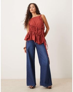 Ghospell – keziah – gerafftes camisole - Blau