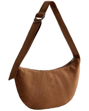 Oysho 100% Cotton Crossbody Bag - Brown